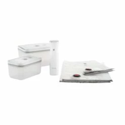 ZWILLING FRESH & SAVE Vakuum Starterset, Kunststoff, M/L, 7-teilig, Weiß