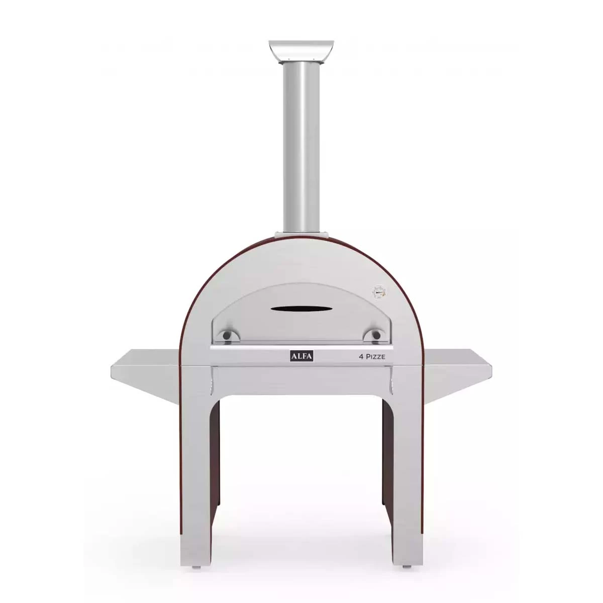 Alfa Forni Pizzaofen 4 Pizze Mit Stand, Holz, Rot 5 Alfa Forni Pizzaofen 4 Pizze Mit Stand, Holz, Rot – Bild 3