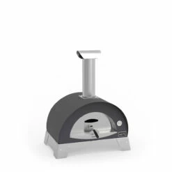 Alfa Forni Pizzaofen Moderno Ciao 2 Pizze, Holz-Backofen, Grau