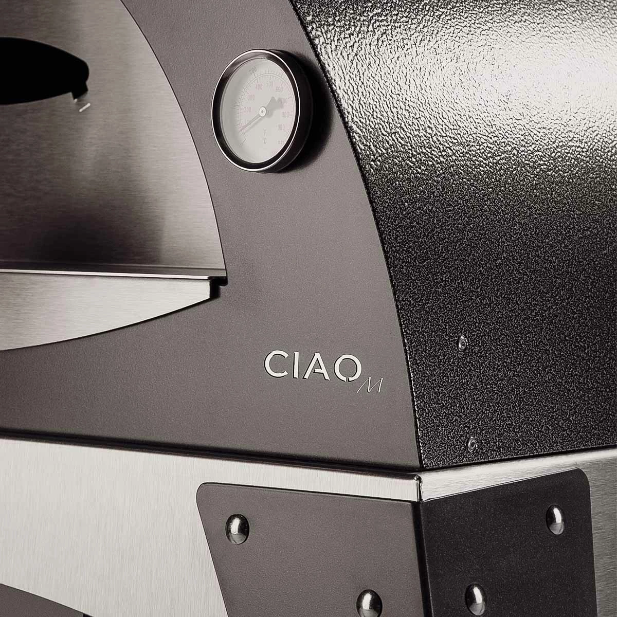 Alfa Forni Pizzaofen Moderno Ciao 2 Pizze, Holz-Backofen, Grau 7 Alfa Forni Pizzaofen Moderno Ciao 2 Pizze, Holz-Backofen, Grau – Bild 5