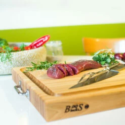 Boos Blocks Schneidebrett ProChef, Ahorn Mit Edelstahlgriffen 61x46x6 Cm -Napoleon Verkaufs-Shop bb schneidebrett ahorn 61x46x6cm rafr2418 e02b31befc94717647e32002b4e18d87