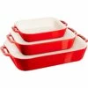 STAUB Ofenformenset, 3-tlg, Rechteckig, Kirsch-Rot -Napoleon Verkaufs-Shop cb4d6b10415ca50cb8db167638f89d90