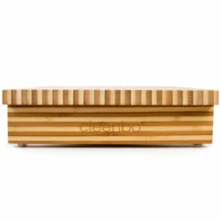 Cleenbo Classic Schneidebrett 43x29 Cm, Bambus Bicolor Mit Edelstahlwanne -Napoleon Verkaufs-Shop cleenbo classic gn bamboo bicolor cfcb508b7c4d50bbdc91d47deac9f689
