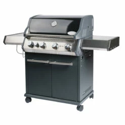 SANTOS S-401 Mit Seitenkocher, Schwarz, Inkl. Rostheber -Napoleon Verkaufs-Shop santos gasgrill s 401 mit seitenkocher schwarz 4831636746819cd0ea4eb750a12e1767