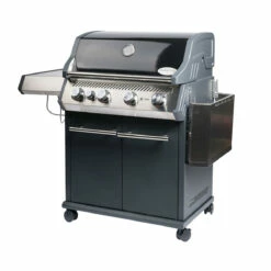 SANTOS S-401 Mit Seitenkocher, Schwarz, Inkl. Rostheber -Napoleon Verkaufs-Shop santos gasgrill s 401 mit seitenkocher schwarz 71502e333c52178af0d49b472b01af56