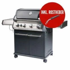 SANTOS S-401 Mit Seitenkocher, Schwarz, Inkl. Rostheber -Napoleon Verkaufs-Shop santos gasgrill s 401 mit seitenkocher schwarz inkl rostheber 7370cb13637cb33d26897ba02941d6ca