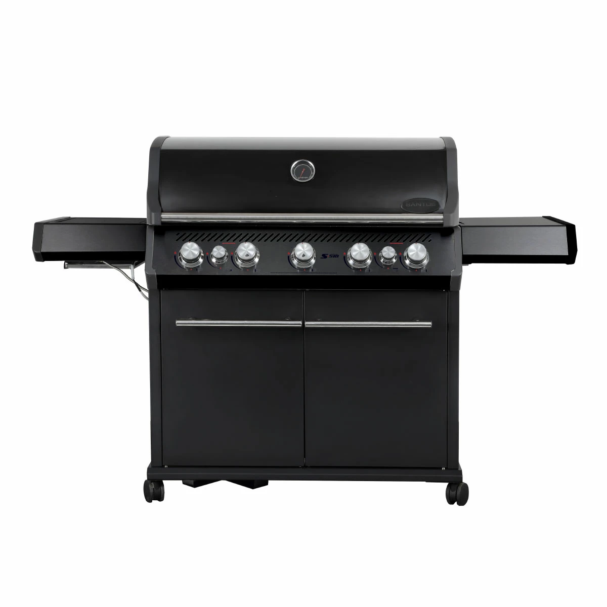 SANTOS S-518 All Black Mit Seiten- Und Heckbrenner, Schwarz, Inkl. Drehspieß, Rostheber & Silikonablage & Graviertes ZWILLING Pro Messer 15 SANTOS S-518 All Black Mit Seiten- Und Heckbrenner, Schwarz, Inkl. Drehspieß, Rostheber & Silikonablage & Graviertes ZWILLING Pro Messer – Bild 13